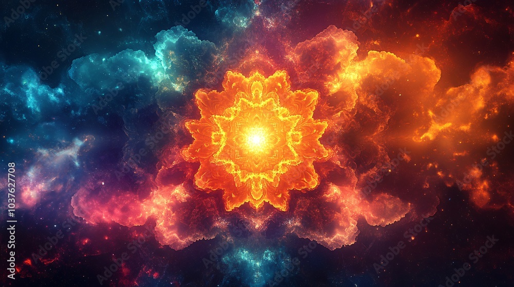 Obraz premium kaleidoscopic mandala background