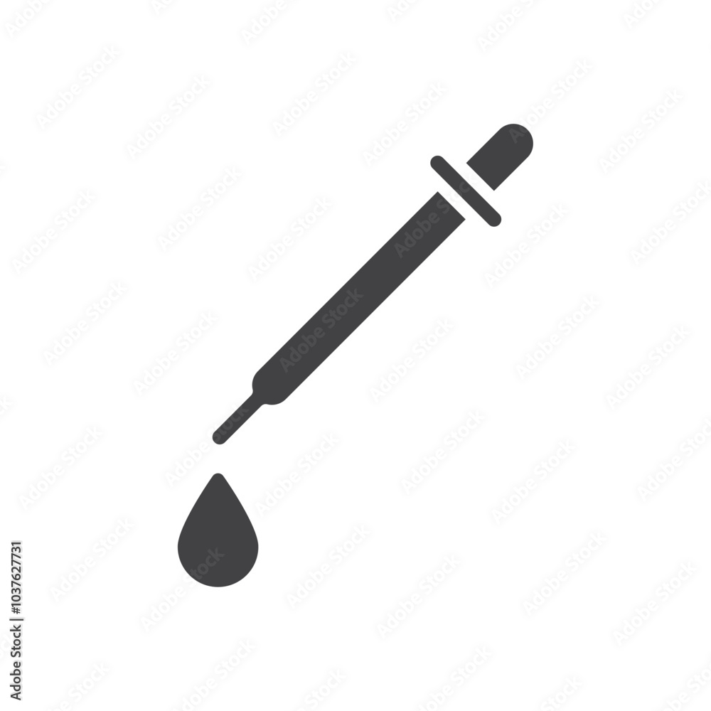Eye Dropper Icon Flat simple outline set Eye Dropper Icon Flat simple outline set