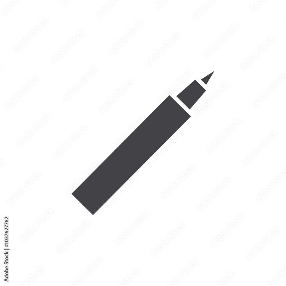 Eyeliner icon Flat simple outline set Eyeliner icon Flat simple outline set