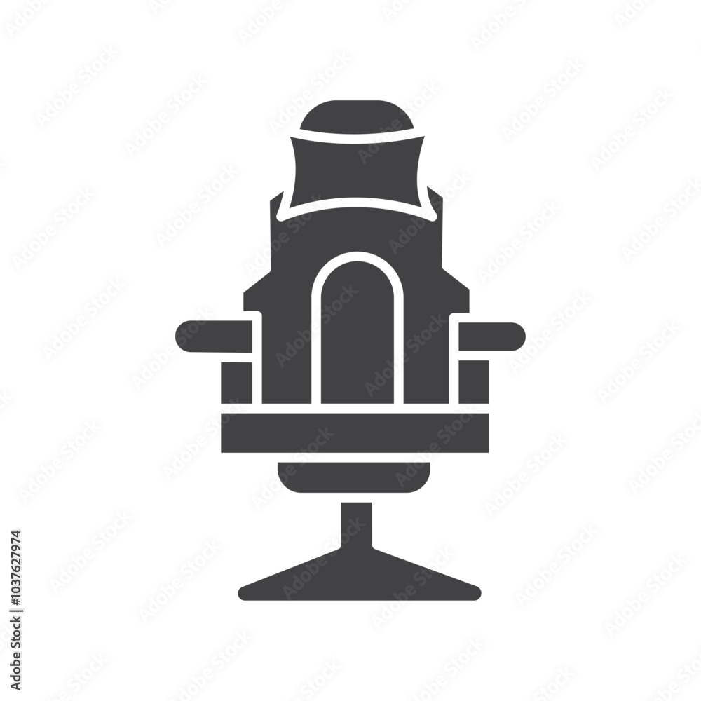 Gaming chair icon Flat simple outline set Gaming chair icon Flat simple outline set