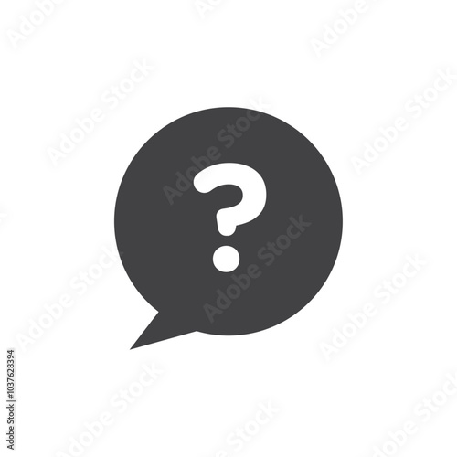 Interrogation icon Flat simple outline set