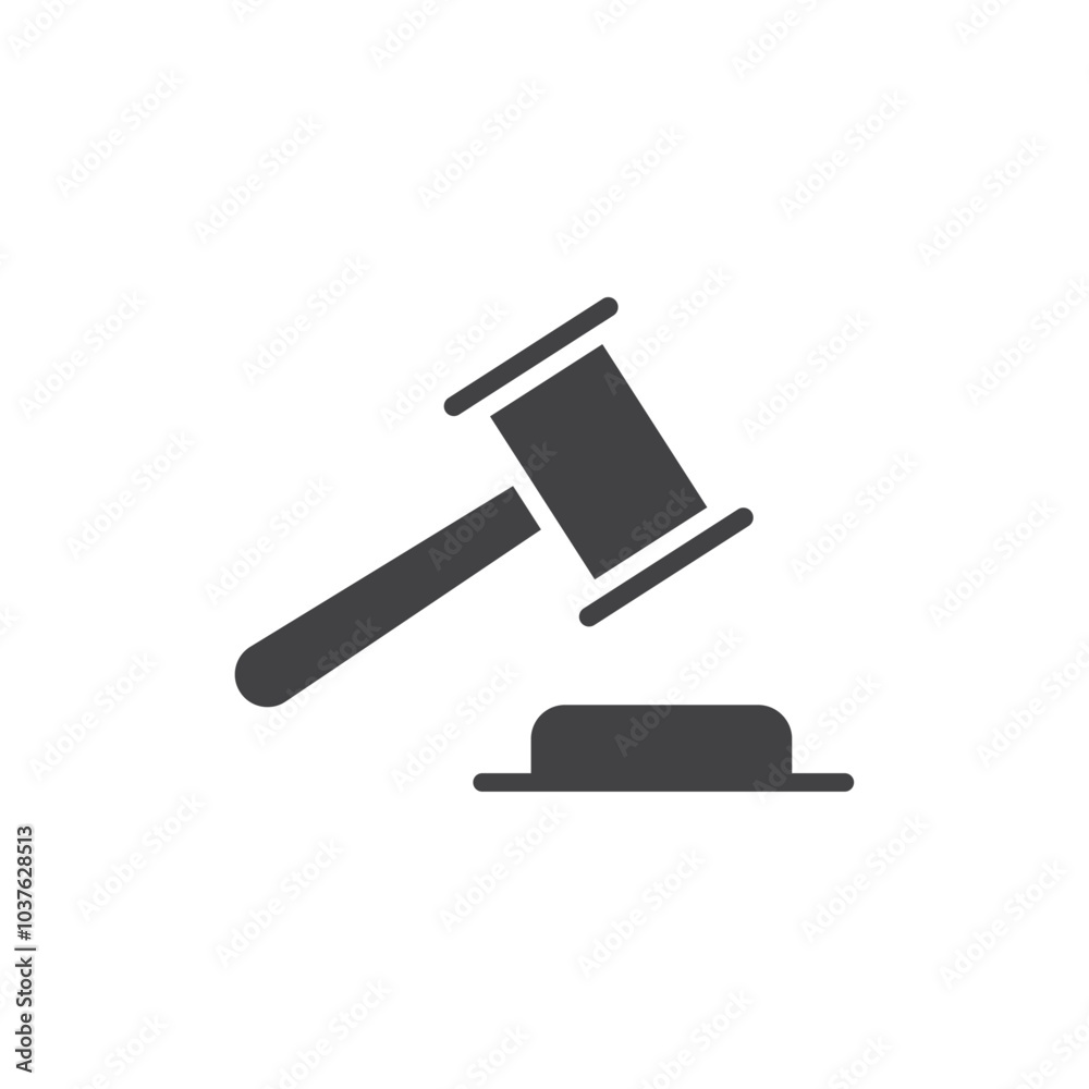 Law icon Flat simple outline set Law icon Flat simple outline set