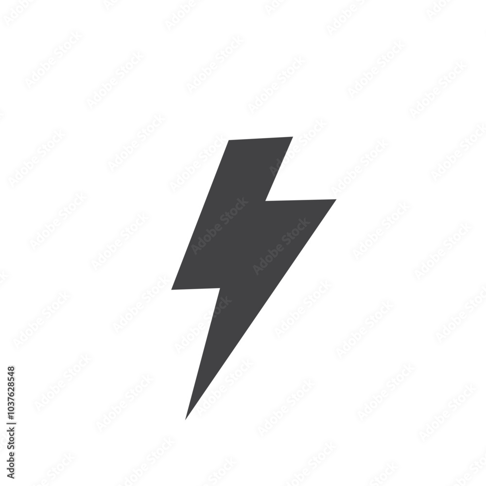Lightning icon Flat simple outline set Lightning icon Flat simple outline set