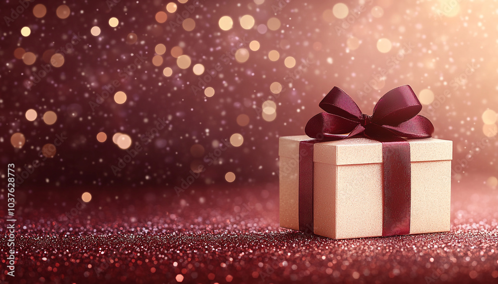 Cream-Colored Gift Box Illustration Cream-Colored Gift Box Illustration