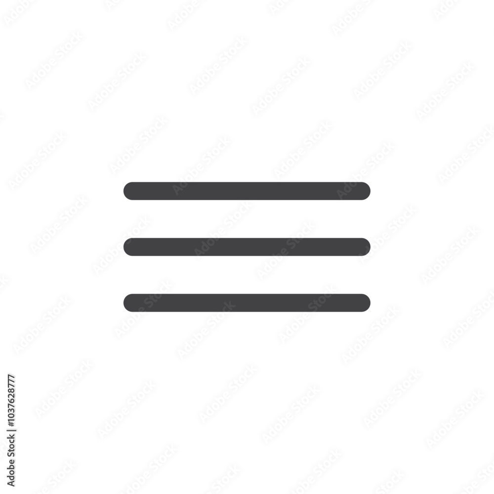Menu icon Flat simple outline set Menu icon Flat simple outline set