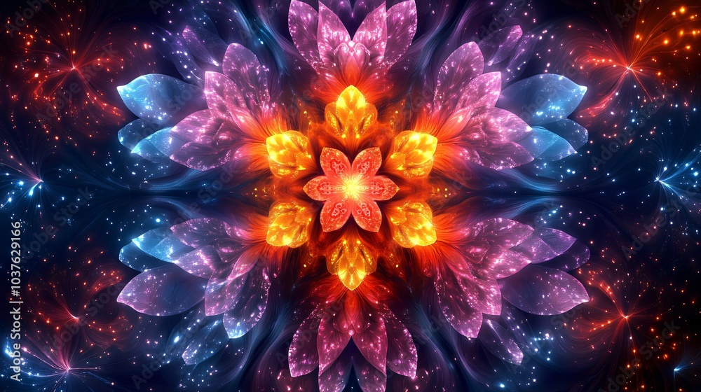 kaleidoscopic mandala background kaleidoscopic mandala background
