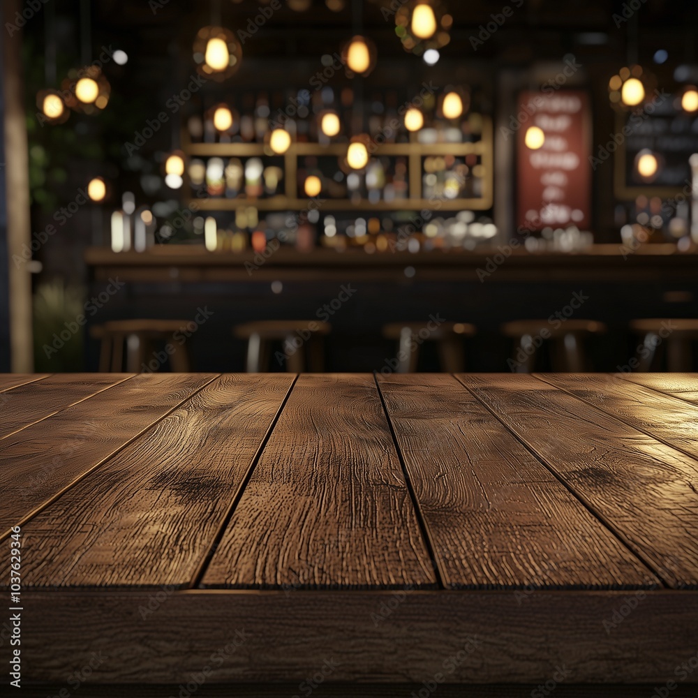 Wooden desk of bar and free space for your decoration. Wooden desk of bar and free space for your decoration.