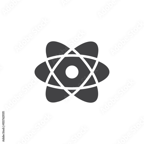 Physics icon Flat simple outline set