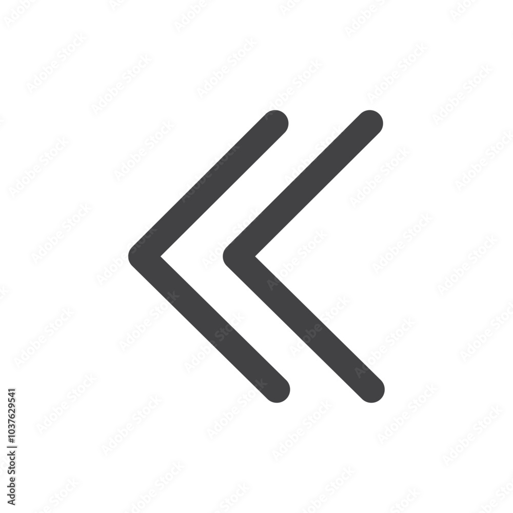 Previous icon Flat simple outline set Previous icon Flat simple outline set