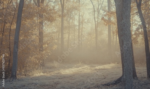 Wallpaper Mural A forest with trees and a path Torontodigital.ca