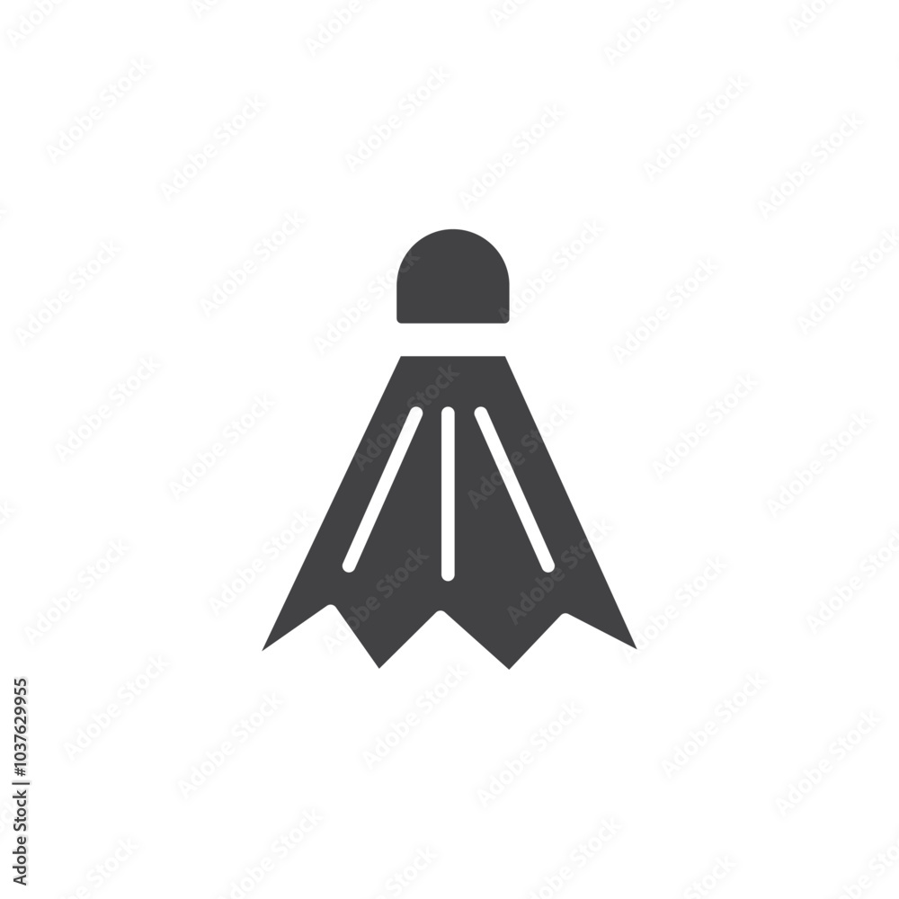 Shuttlecock icon Flat simple outline set Shuttlecock icon Flat simple outline set