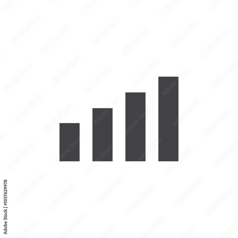 Signal Icon Flat simple outline set Signal Icon Flat simple outline set