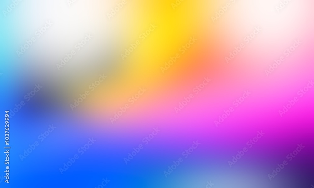 Obraz premium Abstract blurred background image of blue, pink, yellow colors gradient used as an illustration. Designing posters or advertisements.