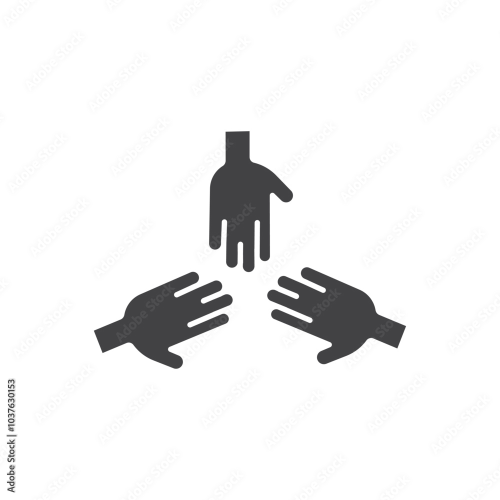 Fototapeta premium Team icon Flat simple outline set