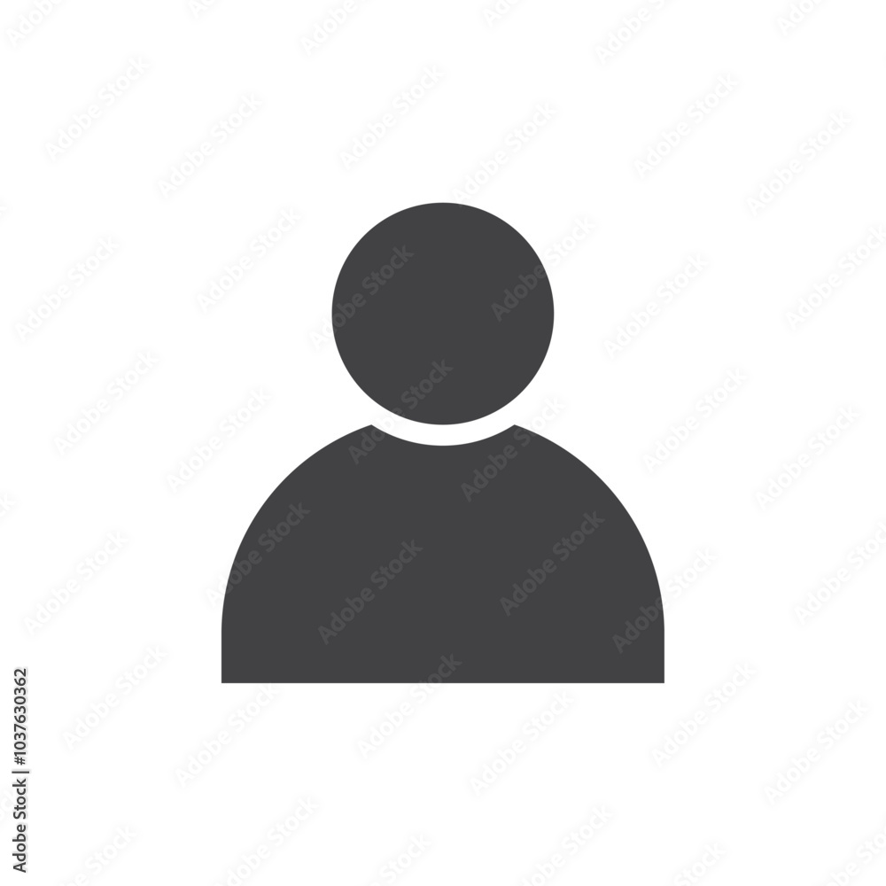 User icon Flat simple outline set User icon Flat simple outline set