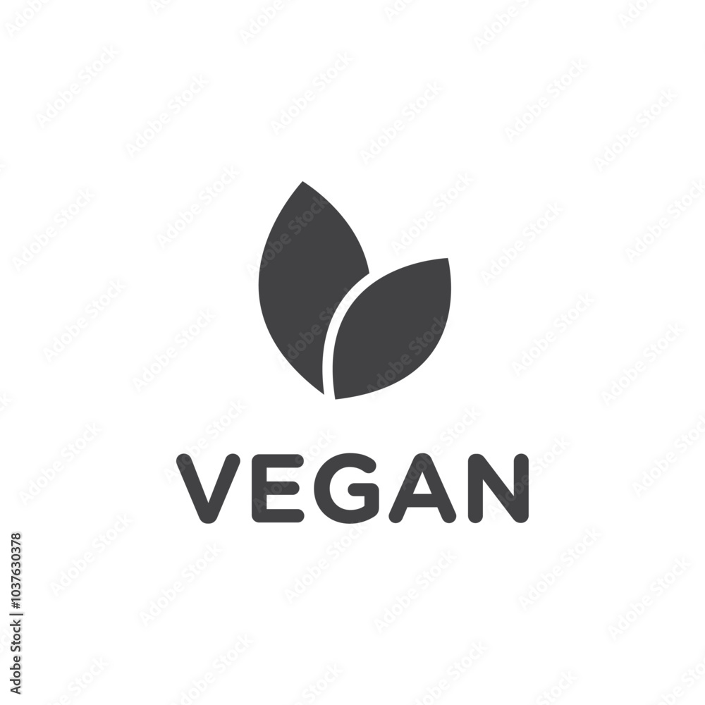 Vegan icon Flat simple outline set Vegan icon Flat simple outline set