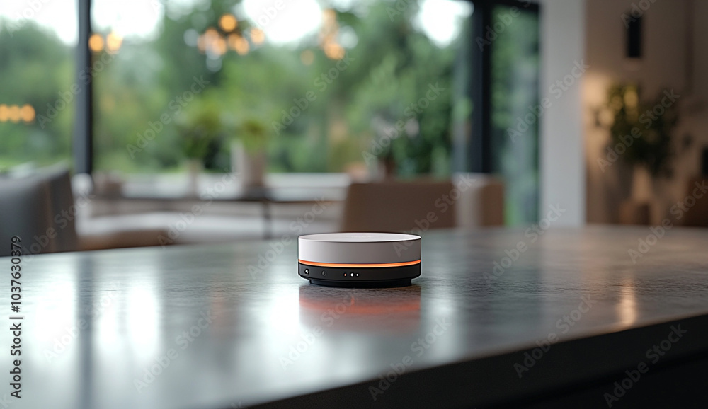 Smart Home Device on Countertop Smart Home Device on Countertop