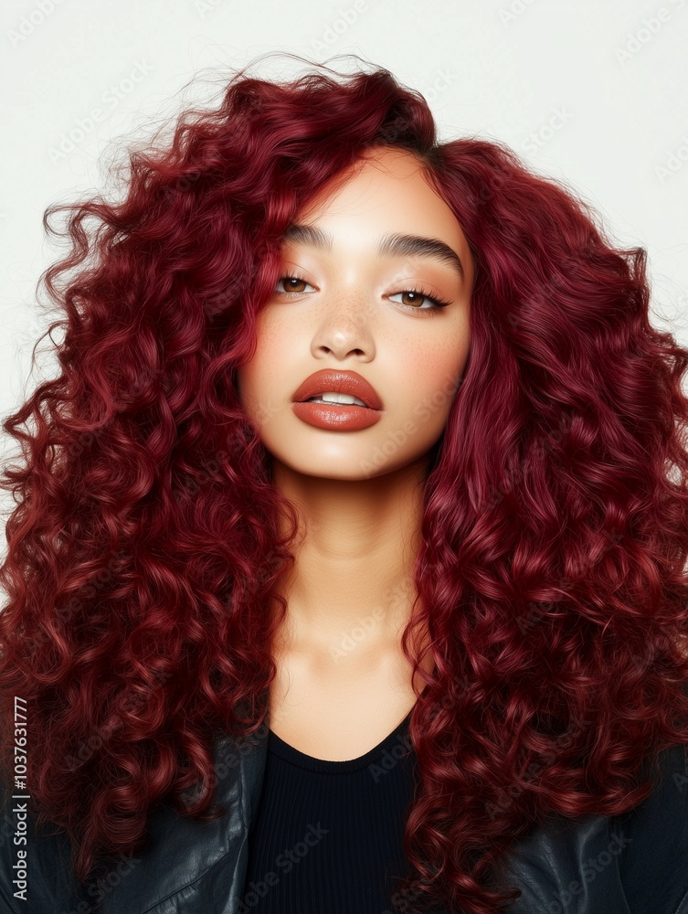 custom made wallpaper toronto digitalmodel with Bold Burgundy hair color