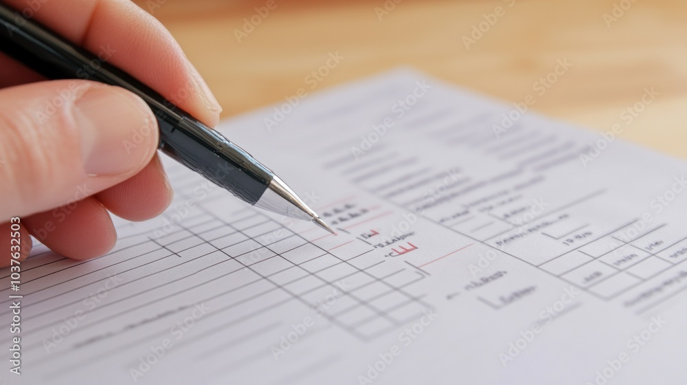 Person Filling Out a Form Person Filling Out a Form