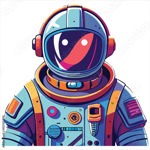 t-shirt design an astronaut floating in space illustration