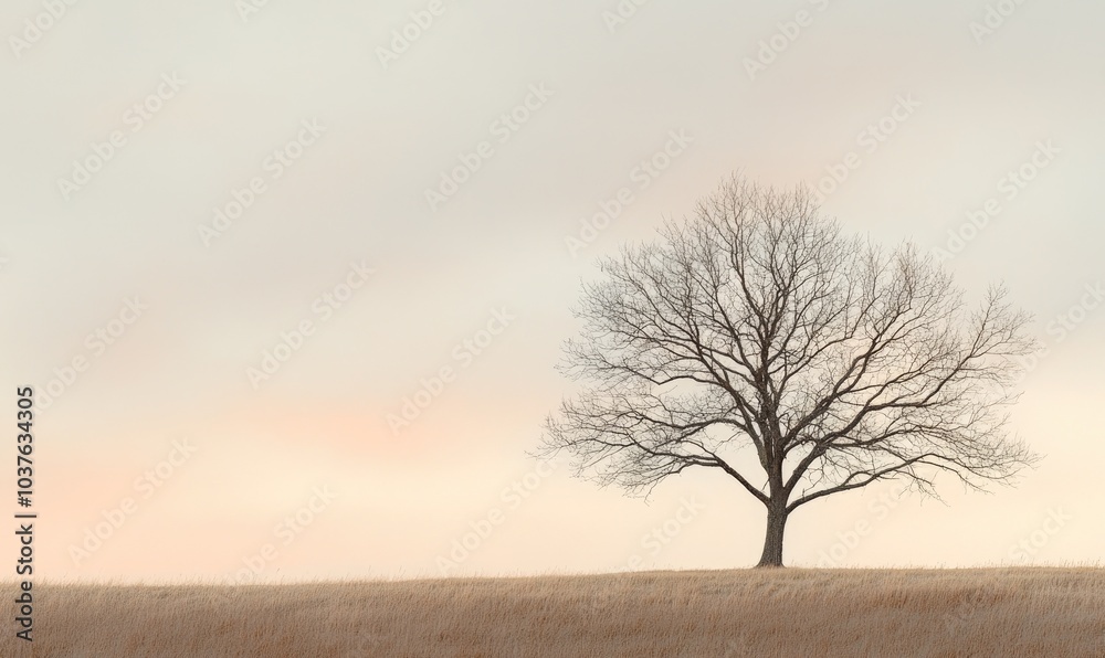 A tree stands alone in a field of tall grass