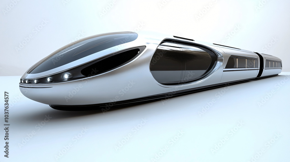 A futuristic concept train designed for urban transportation. A futuristic concept train designed for urban transportation.