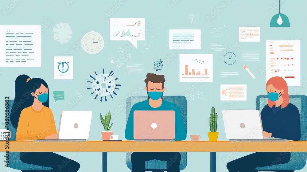 Employees' preferred work model during the COVID-19 pandemic. Work from home, remote, in-office, or hybrid models are available. Employees' preferred work model during the COVID-19 pandemic. Work from home, remote, in-office, or hybrid models are available.
