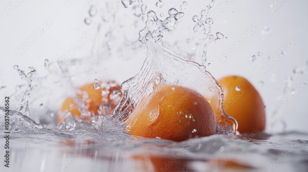 Oranges Splashing in Water Oranges Splashing in Water