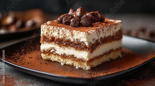 Wallpaper Mural Mouthwatering Tiramisu Delight: High-Quality Product Photography of Italian Dessert Isolated with Cinematic Lighting Torontodigital.ca