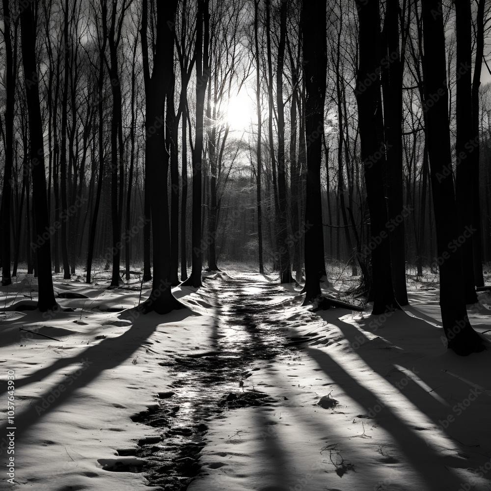 Naklejka premium path in the woods
