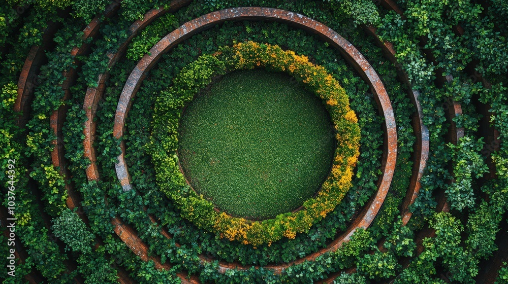 Obraz premium Aerial View of Lamington, Australia - Circular Layout with Gentle Curves