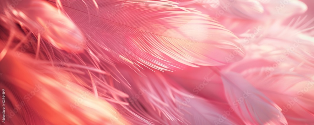 Pink feathers soft and cozy close up details Pink feathers soft and cozy close up details
