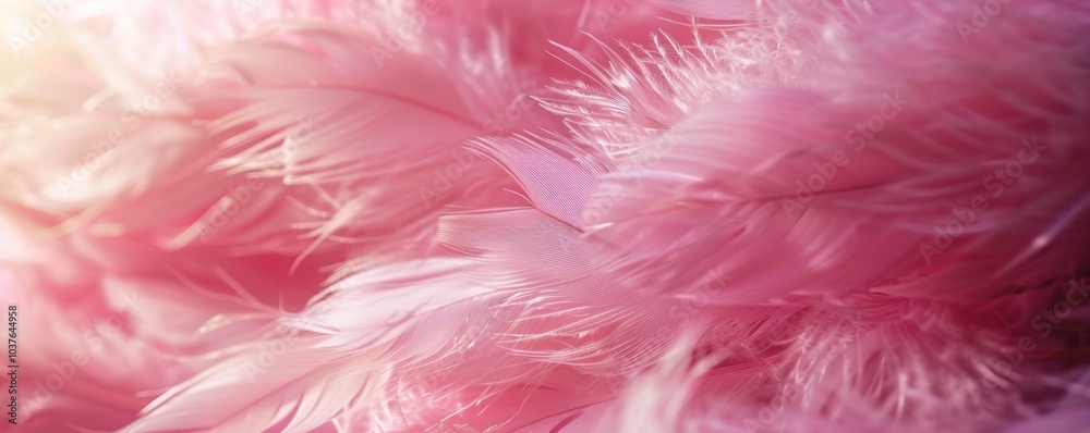 Pink feathers soft and cozy close up details Pink feathers soft and cozy close up details