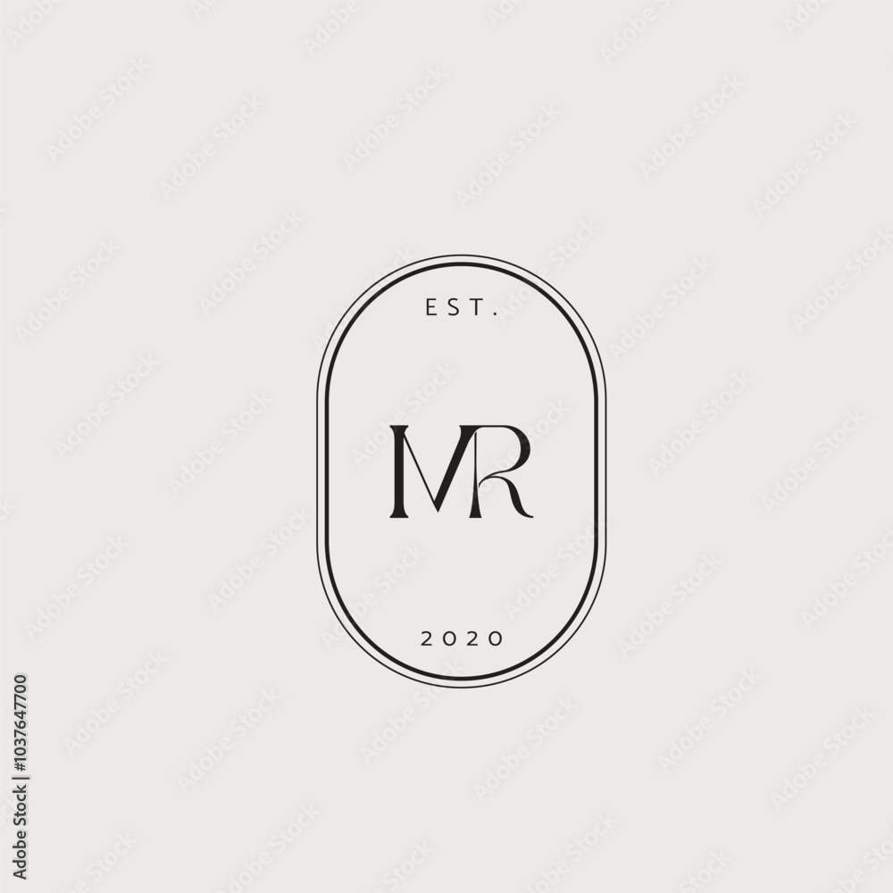 MR initial logo design MR initial logo design
