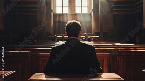 A courtroom with a defendant accused of tax evasion, representing legal action against white-collar crime