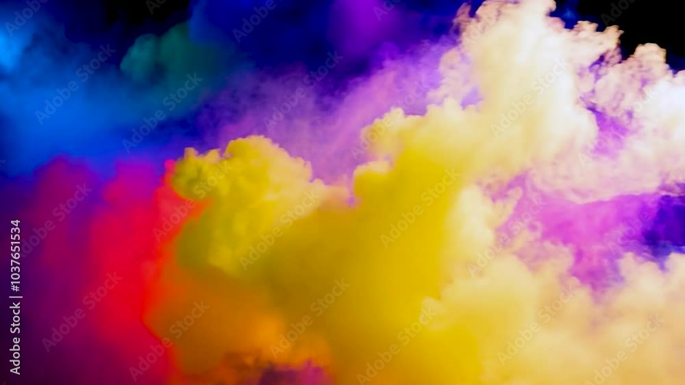 4K HD animation of Super Slow Motion colorful smoke on black background generated with AI 4K HD animation of Super Slow Motion colorful smoke on black background generated with AI