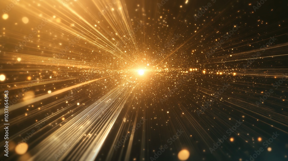 Line art depiction of a futuristic lens flare featuring a light explosion effect with glowing particles and lines creating a striking abstract rays backdrop Line art depiction of a futuristic lens flare featuring a light explosion effect with glowing particles and lines creating a striking abstract rays backdrop