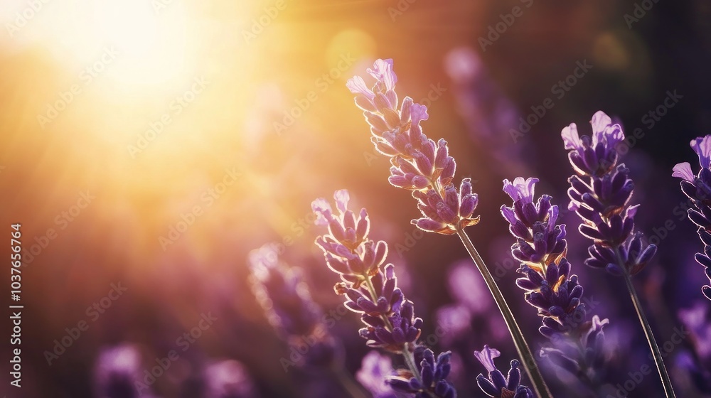 Lavender Field in Golden Hour Lavender Field in Golden Hour