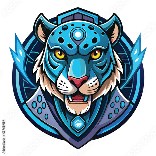 Cybernetic Tiger Mascot Logo Design