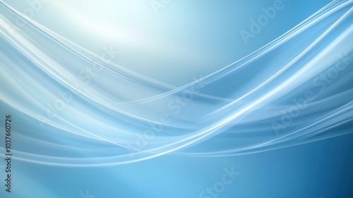 Abstract Blue Background with Swirling Lines