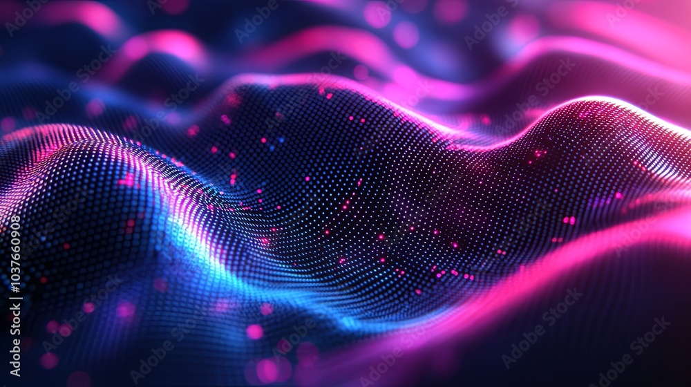 A holographic background with an iridescent grid cyan pattern A holographic background with an iridescent grid cyan pattern