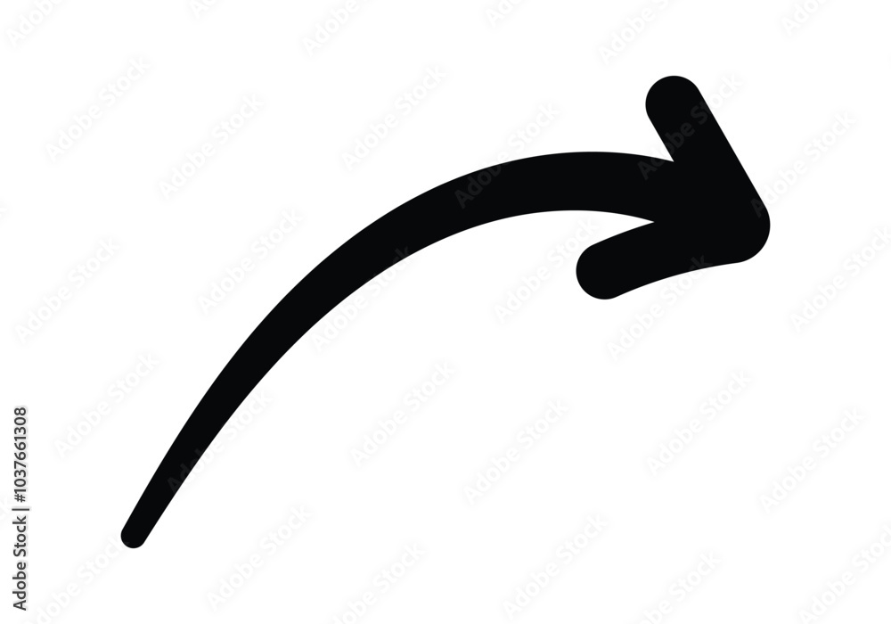 Vector Hand Drawn Arrow Pointing Icon. Doodle Arrow Icon Vector Hand Drawn Arrow Pointing Icon. Doodle Arrow Icon