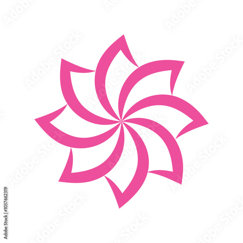  Abstract origami flowers icons