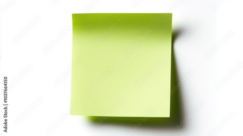 Blank sticky note on a white background for reminders and notes. Blank sticky note on a white background for reminders and notes.