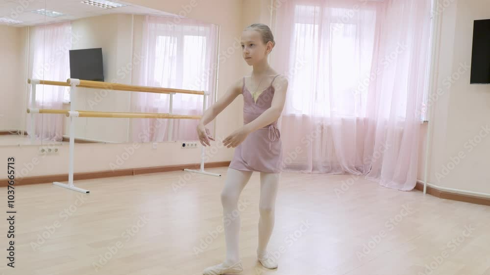 An Elegant Ballet Practice in a Beautiful Studio, Showcasing Talent and Dedication An Elegant Ballet Practice in a Beautiful Studio, Showcasing Talent and Dedication