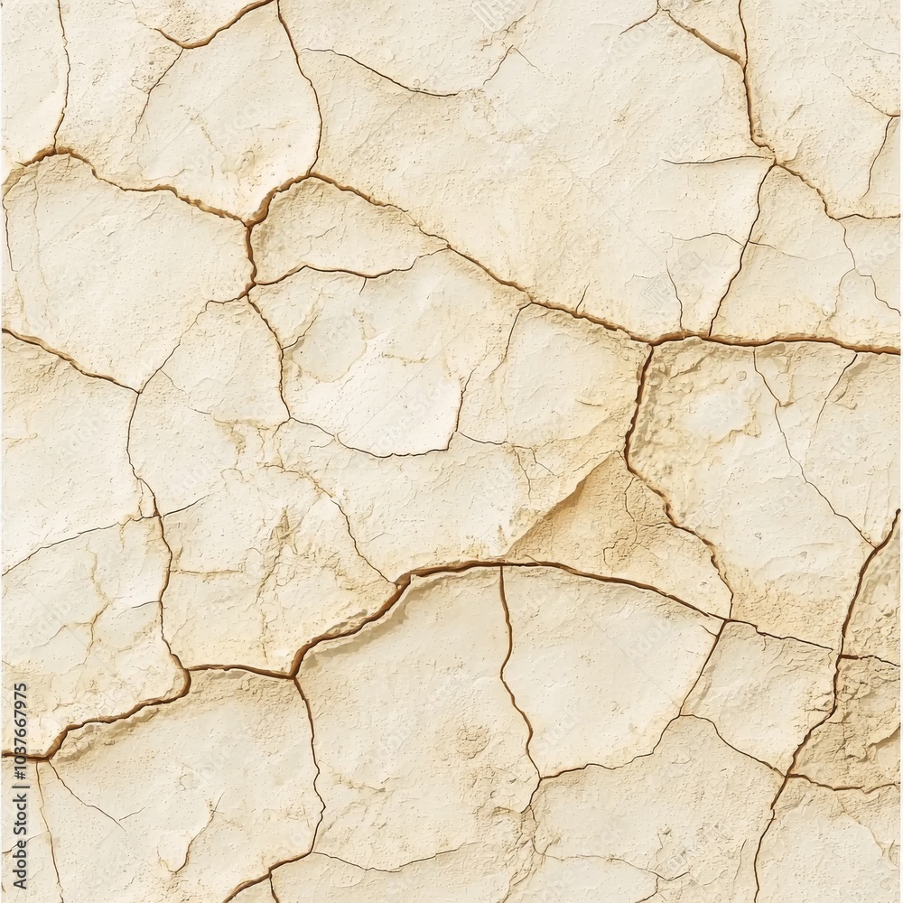 Dry cracked earth surface showing texture and natural patterns.
