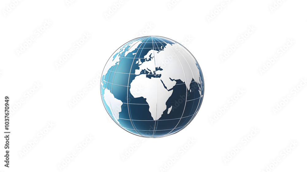sleek minimalist globe icon on a white background sleek minimalist globe icon on a white background