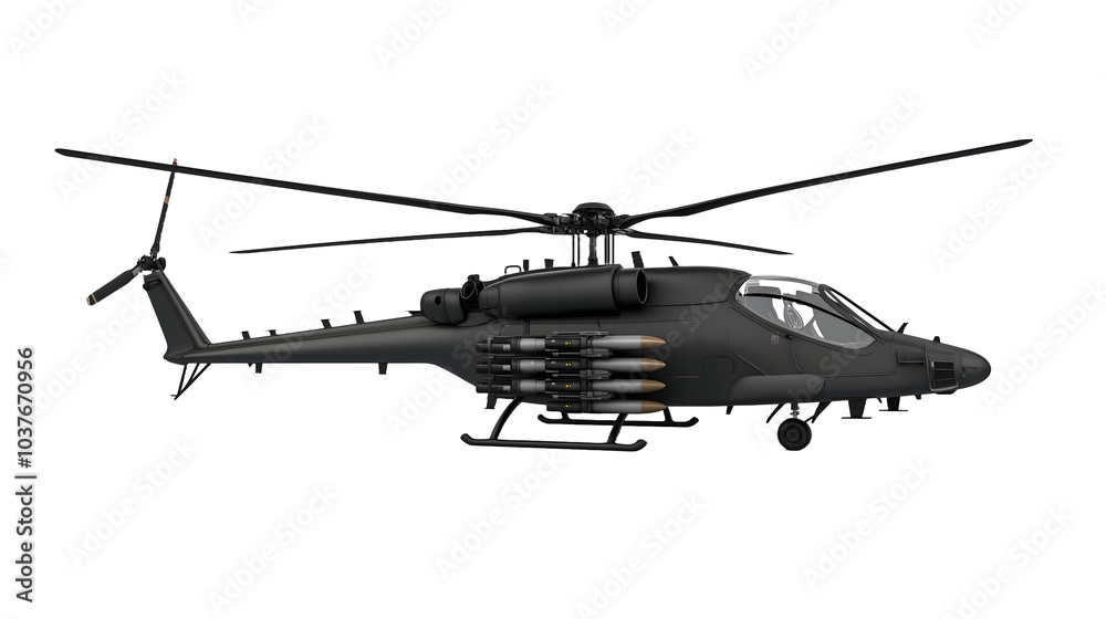 sleek attack helicopter with twin rotors on a white background sleek attack helicopter with twin rotors on a white background