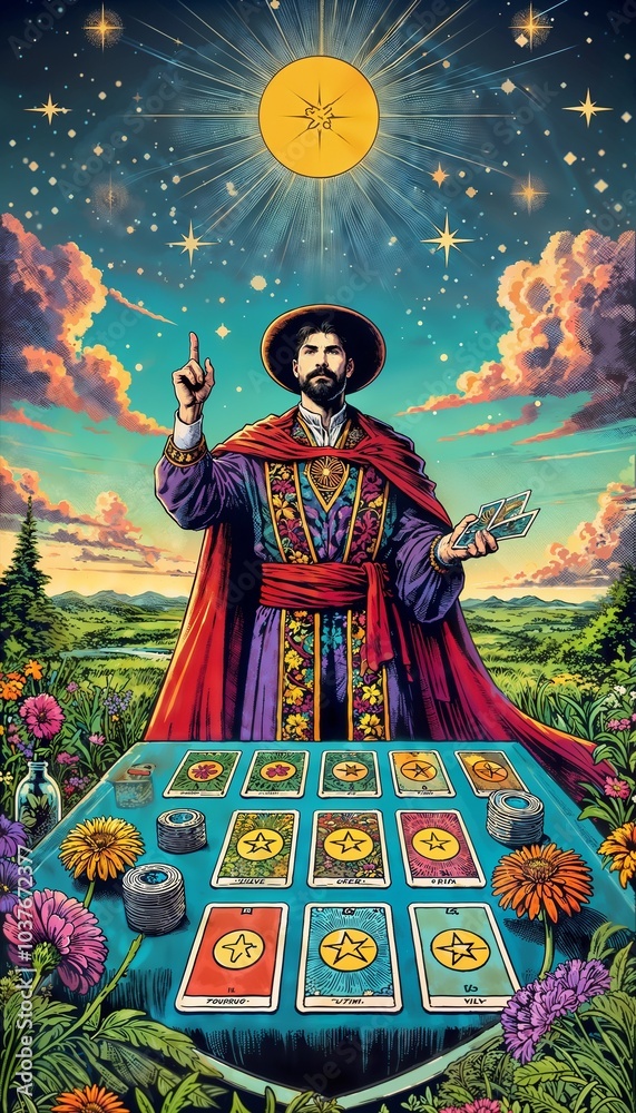 Fototapeta premium The Magician Tarot Card 