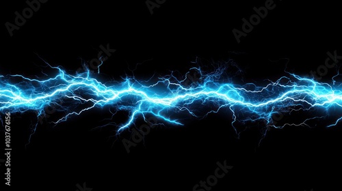 Blue Electric Lightning Bolt